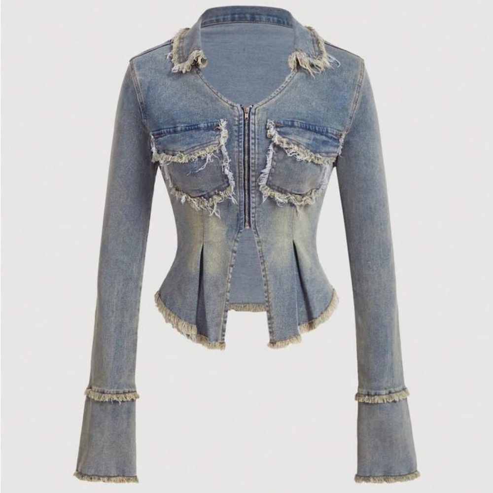 Women's Distressed Denim Jacket